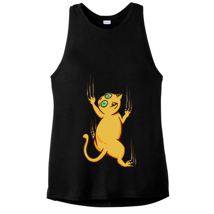 Cat Climbing Ladies PosiCharge Tri-Blend Wicking Tank