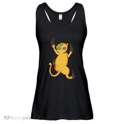 Cat Climbing Ladies Essential Flowy Tank