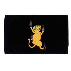 Cat Climbing Microfiber Hand Towel