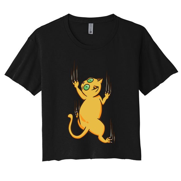 Cat Climbing Crop Top
