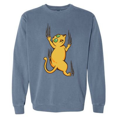 Cat Climbing Garment-Dyed Sweatshirt