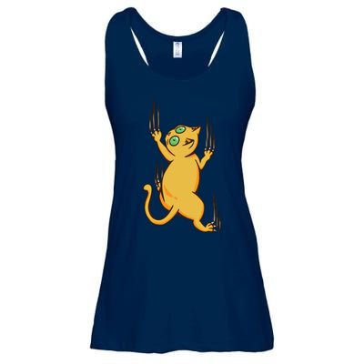 Cat Climbing Ladies Essential Flowy Tank