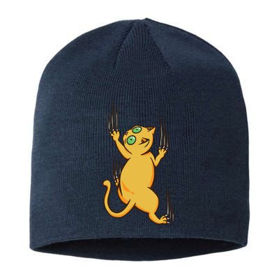 Cat Climbing Sustainable Beanie