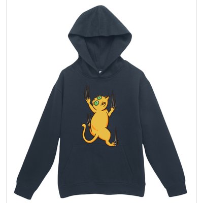 Cat Climbing Urban Pullover Hoodie