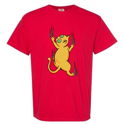 Cat Climbing Garment-Dyed Heavyweight T-Shirt