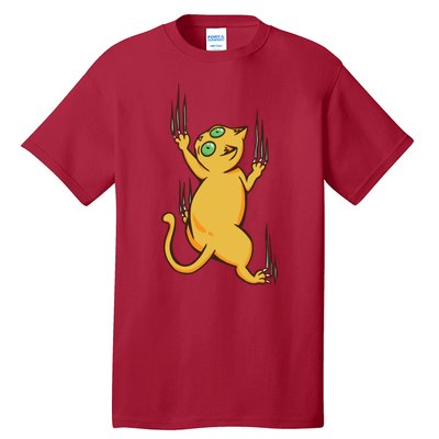 Cat Climbing Tall T-Shirt