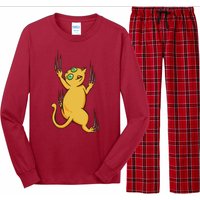 Cat Climbing Long Sleeve Pajama Set