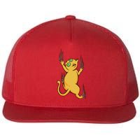 Cat Climbing Flat Bill Trucker Hat