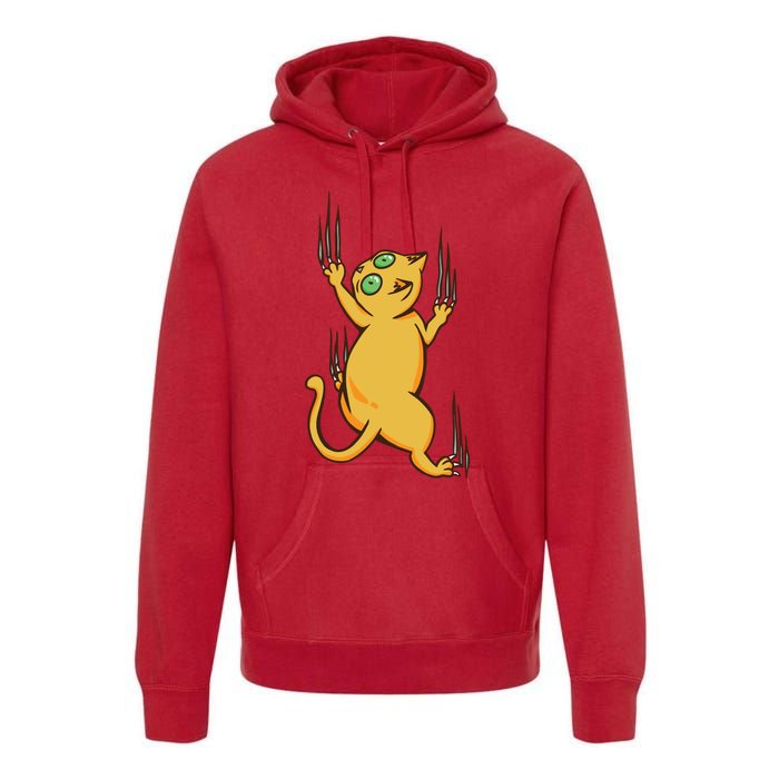 Cat Climbing Premium Hoodie