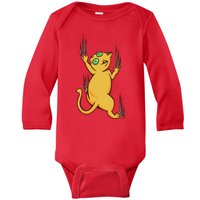 Cat Climbing Baby Long Sleeve Bodysuit