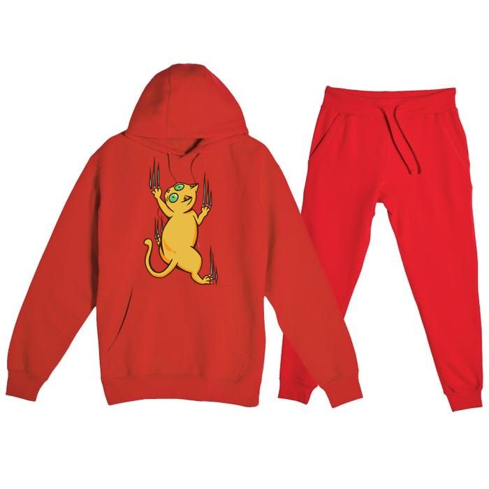 Cat Climbing Premium Hooded Sweatsuit Set