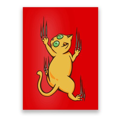 Cat Climbing Poster