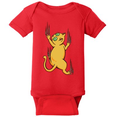 Cat Climbing Baby Bodysuit