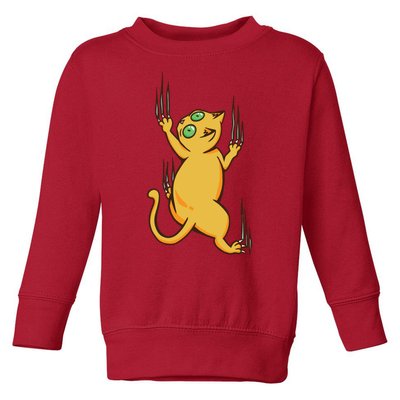 Cat Climbing Toddler Sweatshirt