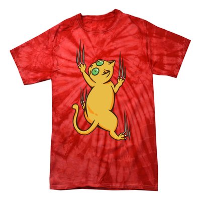 Cat Climbing Tie-Dye T-Shirt