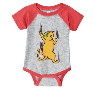 Cat Climbing Infant Baby Jersey Bodysuit