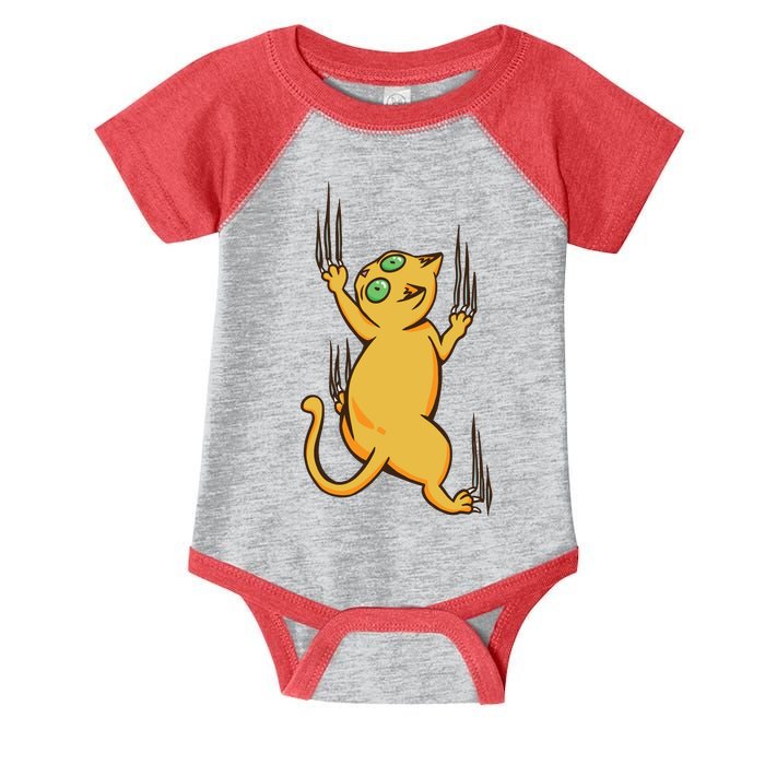 Cat Climbing Infant Baby Jersey Bodysuit