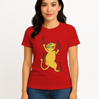 Cat Climbing Womens T-Shirt