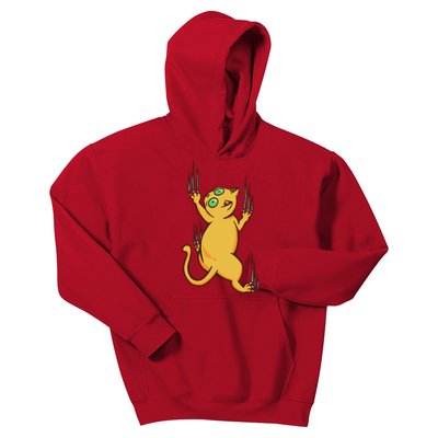 Cat Climbing Kids Hoodie