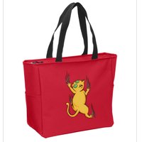 Cat Climbing Zip Tote Bag