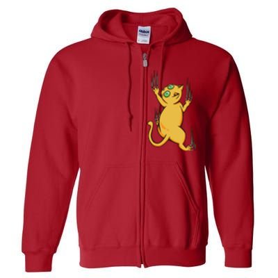 Cat Climbing Full Zip Hoodie