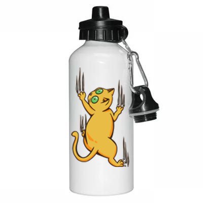 Cat Climbing Aluminum Water Bottle