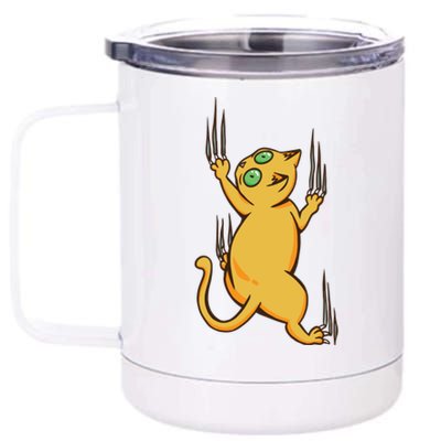 Cat Climbing 12 oz Stainless Steel Tumbler Cup