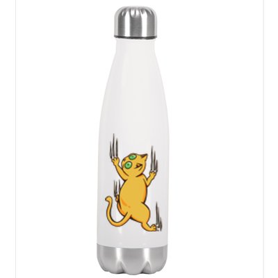 Cat Climbing Stainless Steel Insulated Water Bottle