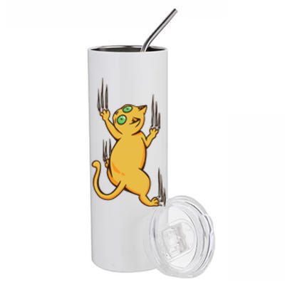 Cat Climbing Stainless Steel Tumbler