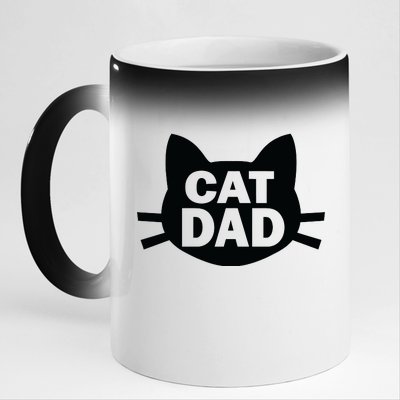 Cat Dad 11oz Black Color Changing Mug