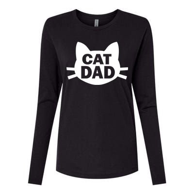 Cat Dad Womens Cotton Relaxed Long Sleeve T-Shirt