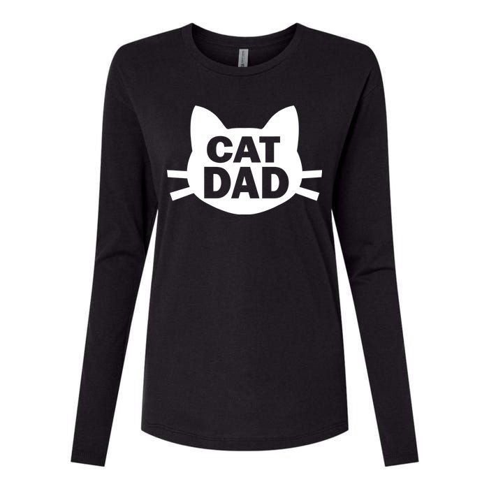 Cat Dad Womens Cotton Relaxed Long Sleeve T-Shirt