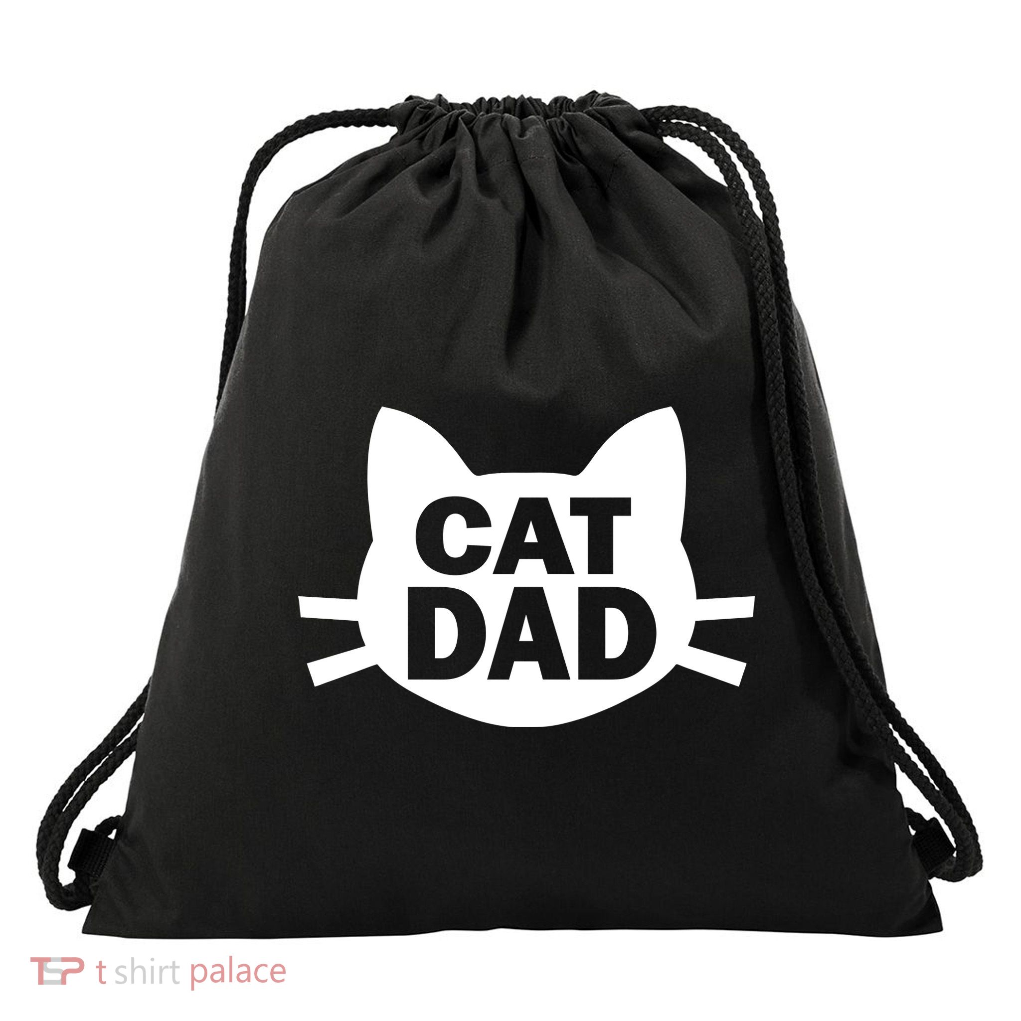 Cat Dad Drawstring Bag