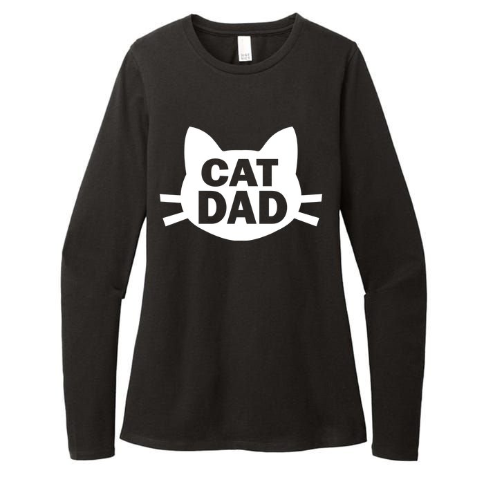 Cat Dad Womens CVC Long Sleeve Shirt