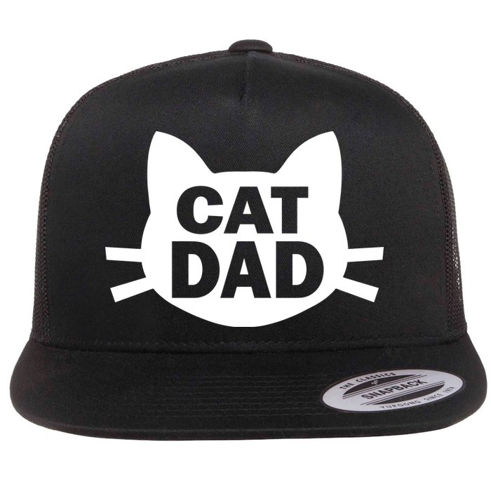 Cat Dad Flat Bill Trucker Hat