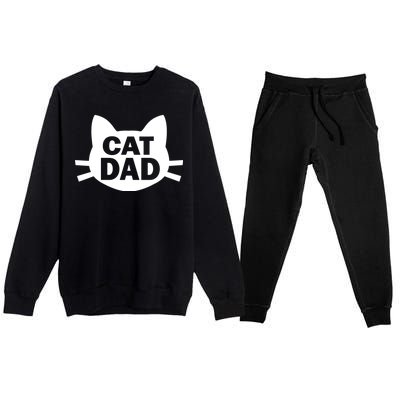 Cat Dad Premium Crewneck Sweatsuit Set