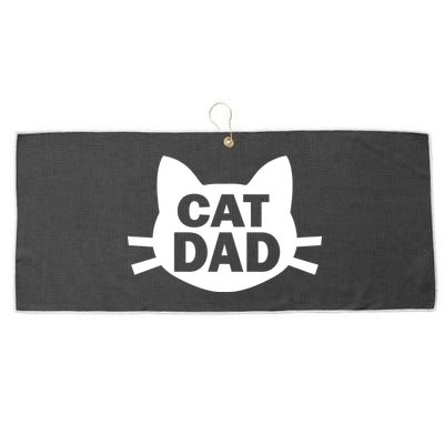 Cat Dad Large Microfiber Waffle Golf Towel