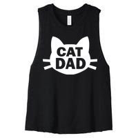 Cat Dad Women's Racerback Cropped Tank