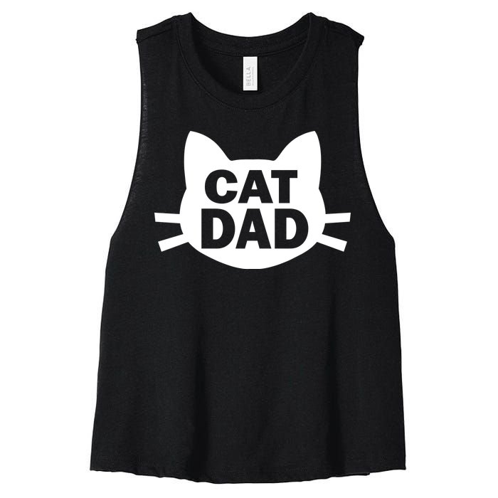 Cat Dad Women's Racerback Cropped Tank