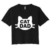 Cat Dad Women's Crop Top Tee