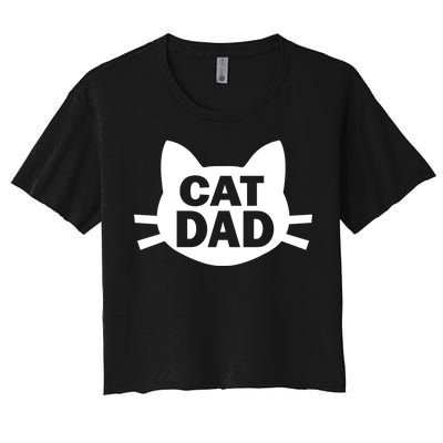 Cat Dad Women's Crop Top Tee