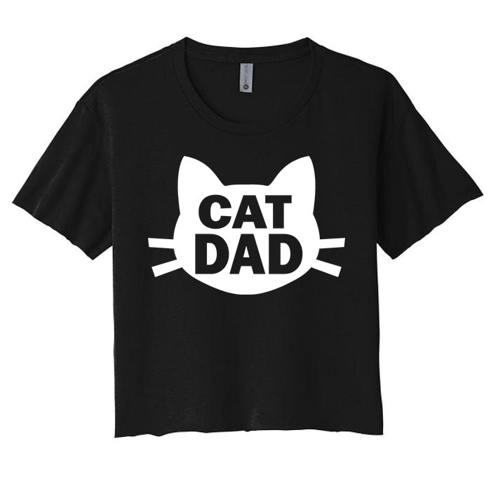 Cat Dad Women's Crop Top Tee