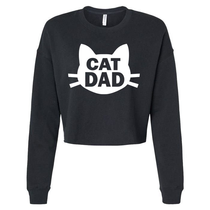 Cat Dad Cropped Pullover Crew