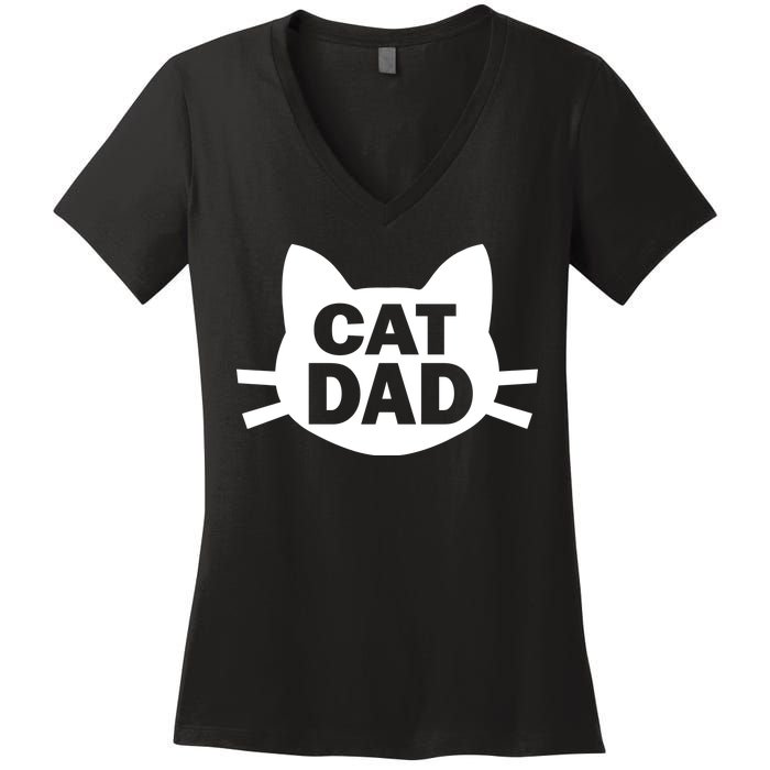 Cat Dad Women's V-Neck T-Shirt