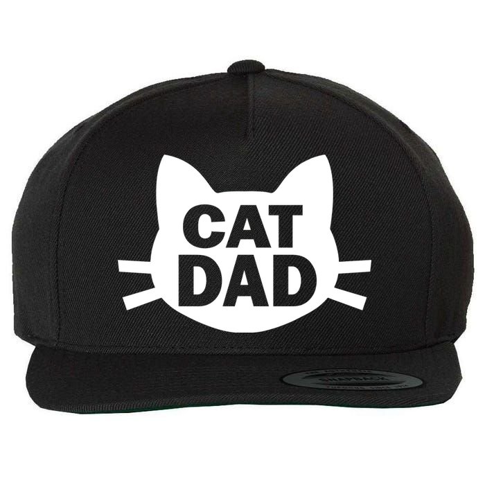 Cat Dad Wool Snapback Cap