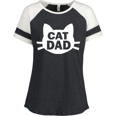 Cat Dad Enza Ladies Jersey Colorblock Tee