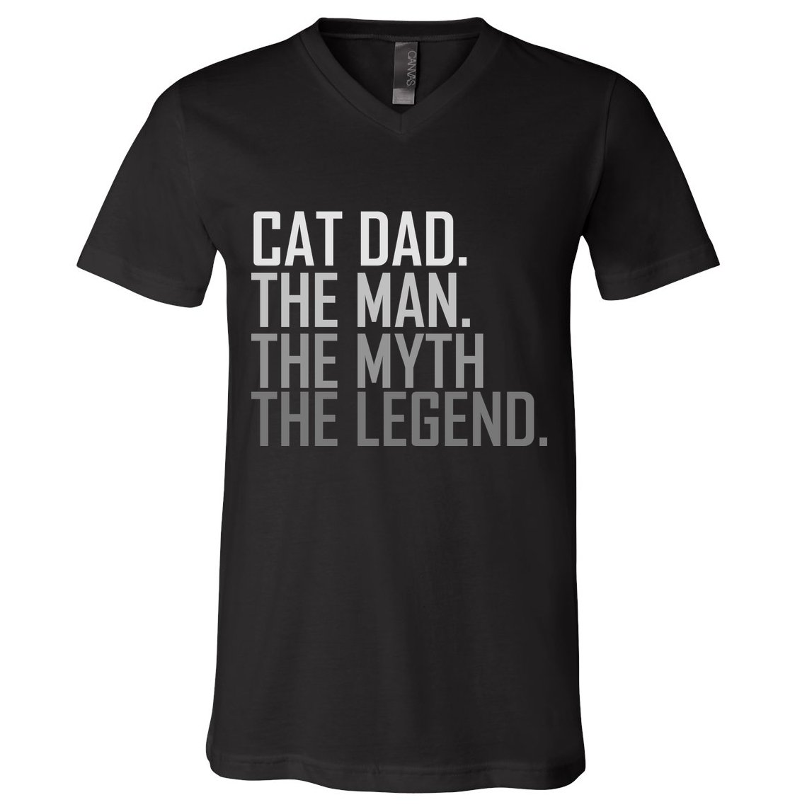 Cat Dad The Man Myth Legend V-Neck T-Shirt