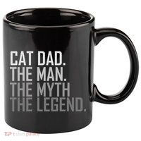 Cat Dad The Man Myth Legend 11oz C Handle Ceramic Mug