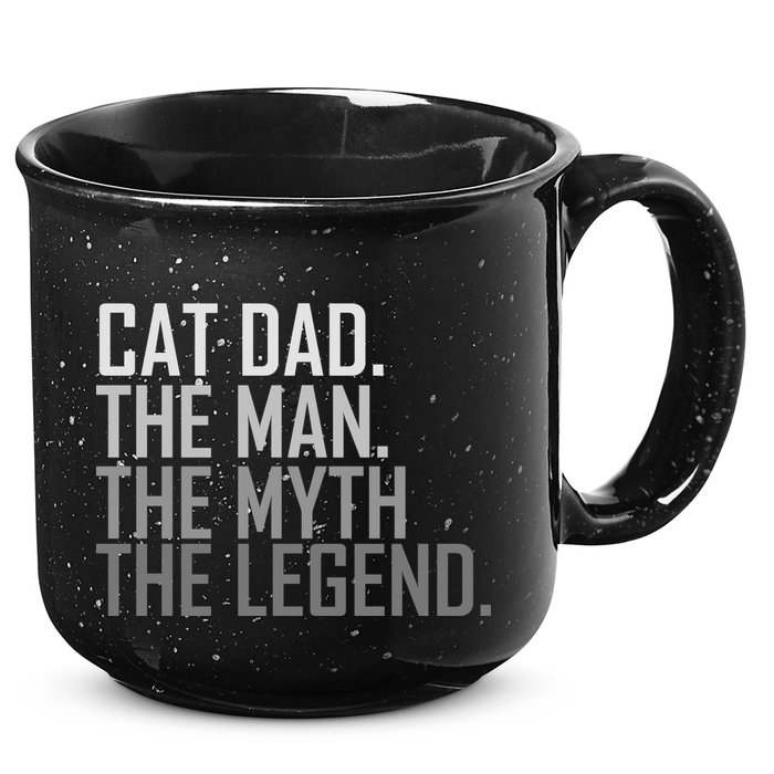 Cat Dad The Man Myth Legend 15oz Campfire Ceramic Mug