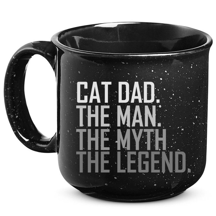 Cat Dad The Man Myth Legend 15oz Campfire Ceramic Mug